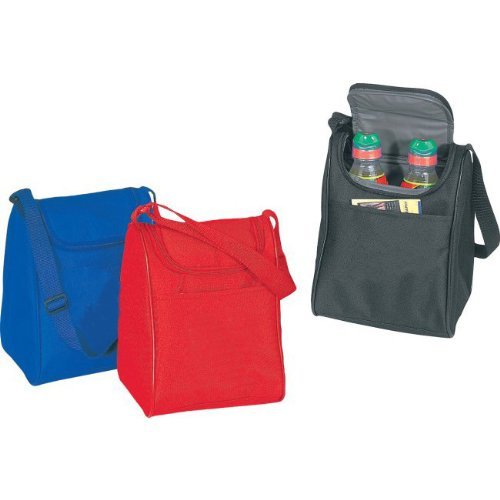 Black - Insulated Poly Lunch Cooler Bag