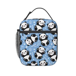 koniqiwa cute panda lunch box insulated lunch bag detachable handle lunchbox thermal meal tote bag for travel picnic office work outdoor