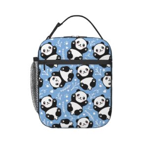 koniqiwa Cute Panda Lunch Box Insulated Lunch Bag Detachable Handle Lunchbox Thermal Meal Tote Bag For Travel Picnic Office Work Outdoor