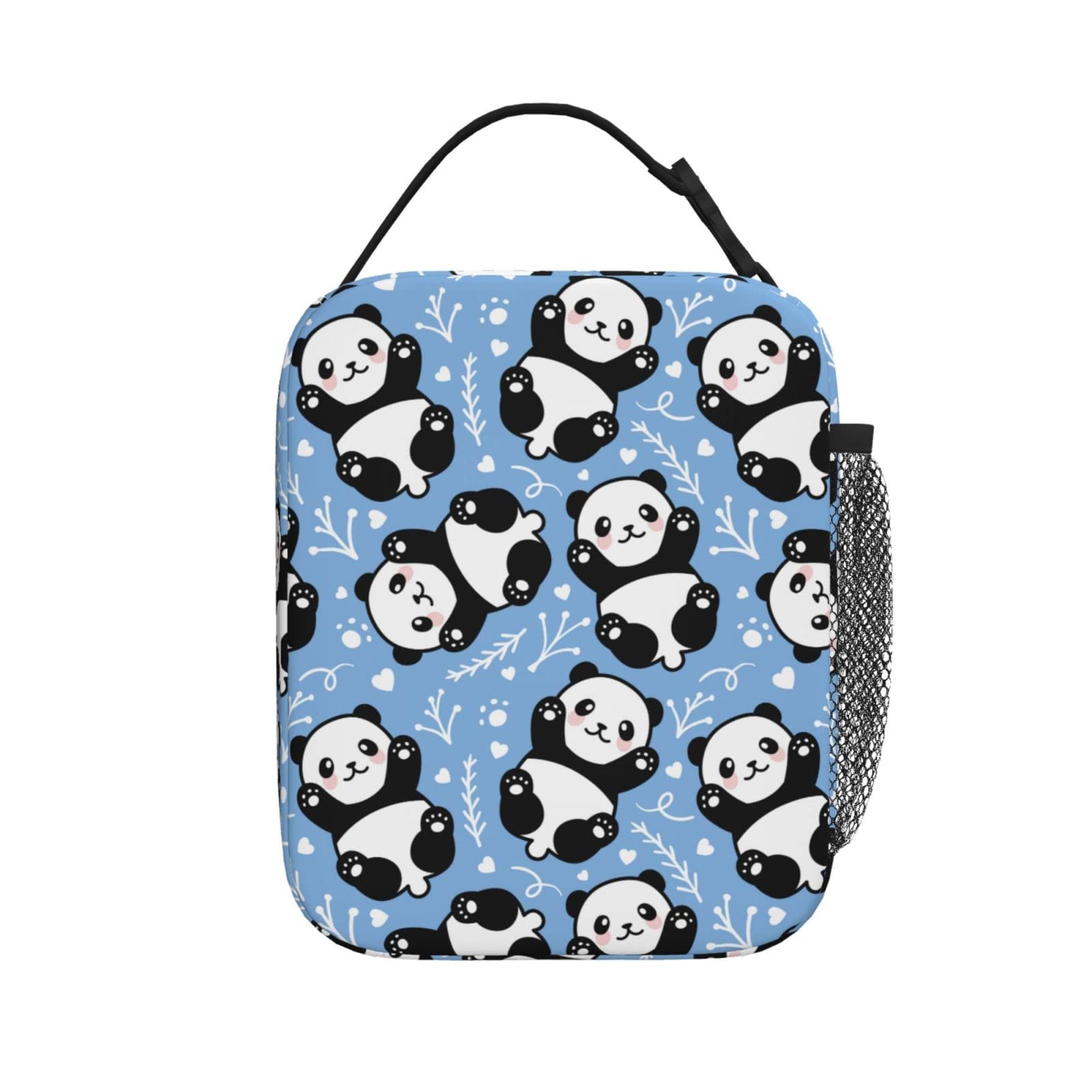 koniqiwa Cute Panda Lunch Box Insulated Lunch Bag Detachable Handle Lunchbox Thermal Meal Tote Bag For Travel Picnic Office Work Outdoor