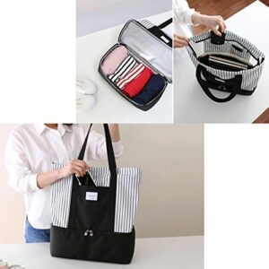 2-in-1 Large Insulated Cooler lunch Tote Bag Ladies Trendy Zippered Teacher Bag Utility Beach Tote Bag for Women