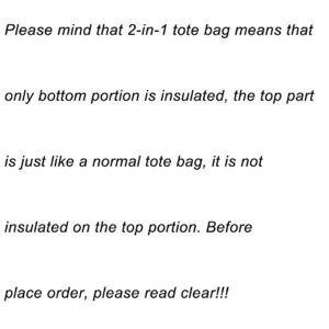2-in-1 Large Insulated Cooler lunch Tote Bag Ladies Trendy Zippered Teacher Bag Utility Beach Tote Bag for Women