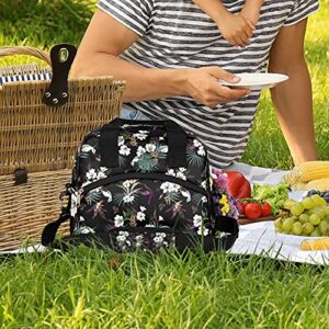 CFPolar Flower Insulated Lunch Box for Kids, Unisex, Polyester, Flower, Durable, Reusable, Leakproof, 11.8 x 7 x 10.2 in