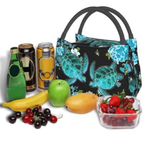 ASYG Sea Turtles Lunch Box Beach Bag Picnic Bags Tote Insulated Portable Lunch Bag Container Beach Meal Bag