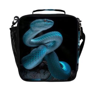 my daily snake insulated lunch bag, portable lunch box for men women reusable cooler tote with shoulder strap for office