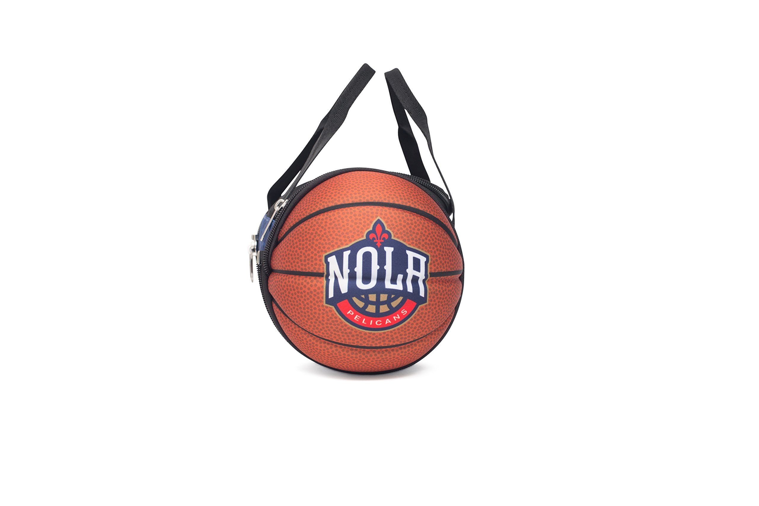 MACCABI ART Official New Orleans Pelicans Collapsible Insulated Basketball Lunch Bag, 13.4” x 5.75” x 5.75”