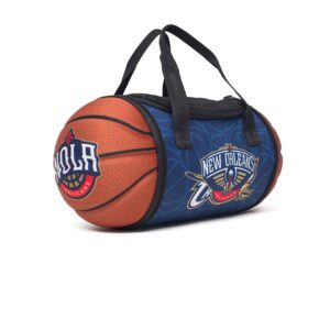 MACCABI ART Official New Orleans Pelicans Collapsible Insulated Basketball Lunch Bag, 13.4” x 5.75” x 5.75”