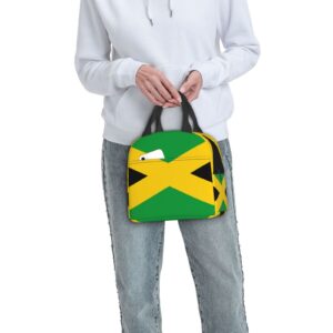 ZBRYNO Flag of Jamaica Handheld Aluminum Foil Padded Lunch Bag, Keep Your Food Cool or Warm for About 4 Hours