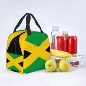 ZBRYNO Flag of Jamaica Handheld Aluminum Foil Padded Lunch Bag, Keep Your Food Cool or Warm for About 4 Hours