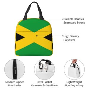 ZBRYNO Flag of Jamaica Handheld Aluminum Foil Padded Lunch Bag, Keep Your Food Cool or Warm for About 4 Hours