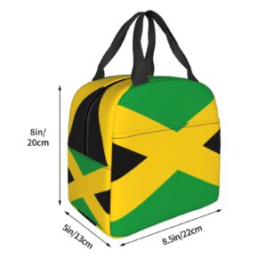 ZBRYNO Flag of Jamaica Handheld Aluminum Foil Padded Lunch Bag, Keep Your Food Cool or Warm for About 4 Hours