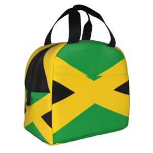 ZBRYNO Flag of Jamaica Handheld Aluminum Foil Padded Lunch Bag, Keep Your Food Cool or Warm for About 4 Hours