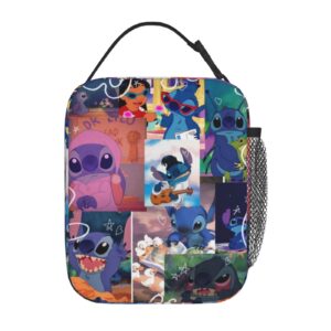 TRPSR Anime Fun Cartoon Lunch Box Portable Insulated Lunch Bag Office Picnic Multifunctional Large Capacity Zipper Handbag