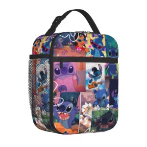 TRPSR Anime Fun Cartoon Lunch Box Portable Insulated Lunch Bag Office Picnic Multifunctional Large Capacity Zipper Handbag