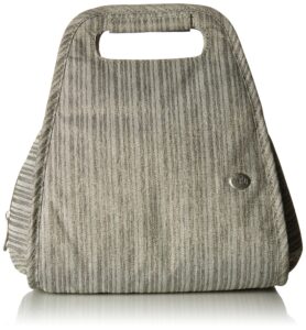 haiku women's repast eco-friendly insulated lunch tote bag, gray poplar