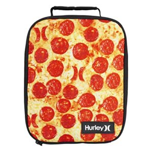 hurley men's insulated lunch tote bag, pizza, o/s