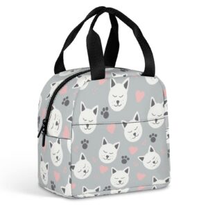 cat lunch bag for women men, insulated meal bag, lunch tote bag for work outdoor