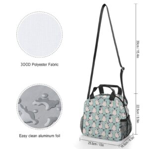 Cute Penguin Lunch Bag for Women Men, Portable Insulated Lunch Box, Lunch Tote Bag for Work Outdoor