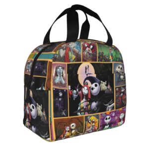 nikroad nightmare cartoon before christmas tote lunch bag novelty printing insulated lunch bag cooler bag reusable fashion bento bags