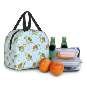 Ucsaxue Cute Turtle Lunch Bag Travel Box Work Bento Cooler Reusable Tote Picnic Boxes Insulated Container Shopping Bags For Adult Women Men Boys Girls