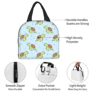 Ucsaxue Cute Turtle Lunch Bag Travel Box Work Bento Cooler Reusable Tote Picnic Boxes Insulated Container Shopping Bags For Adult Women Men Boys Girls