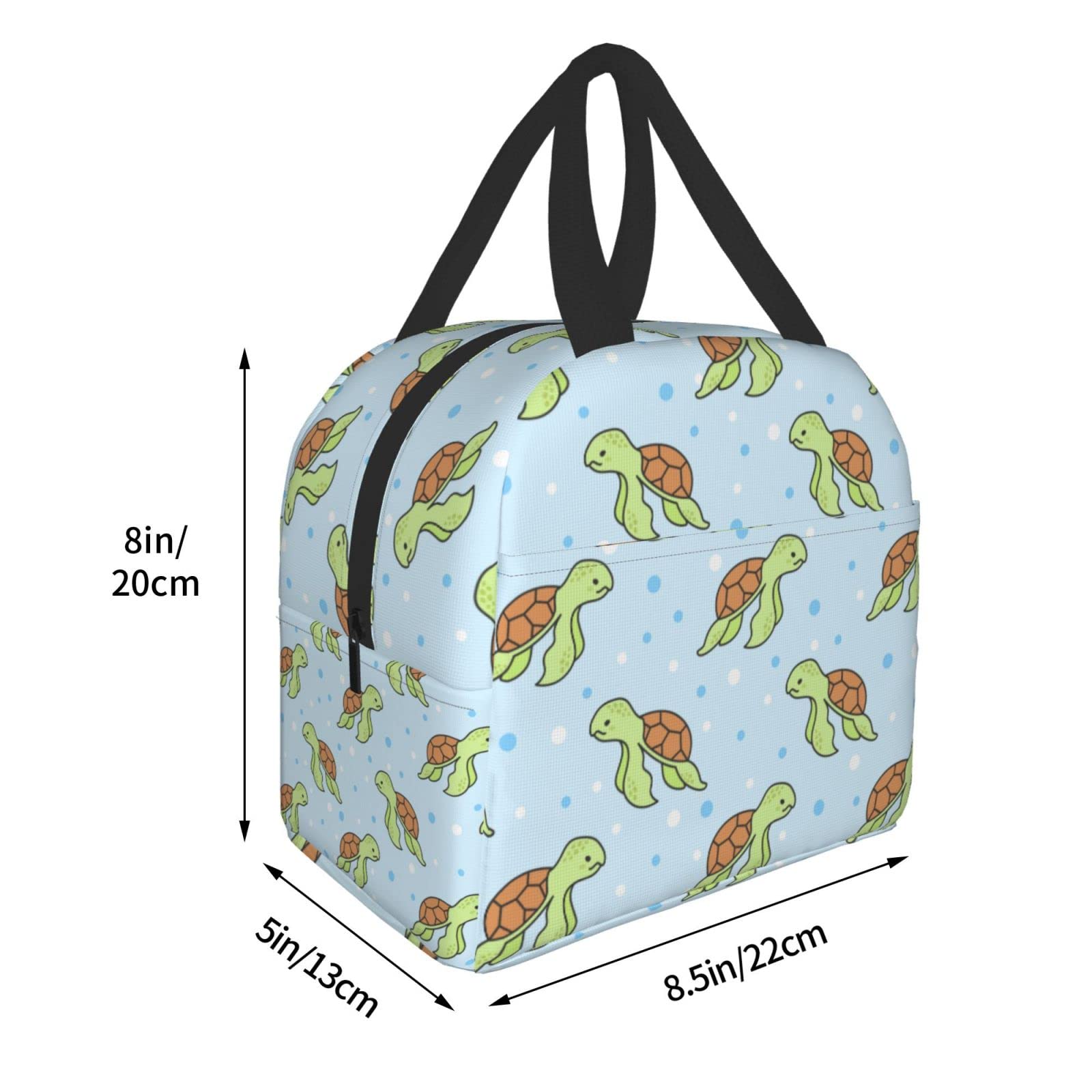 Ucsaxue Cute Turtle Lunch Bag Travel Box Work Bento Cooler Reusable Tote Picnic Boxes Insulated Container Shopping Bags For Adult Women Men Boys Girls