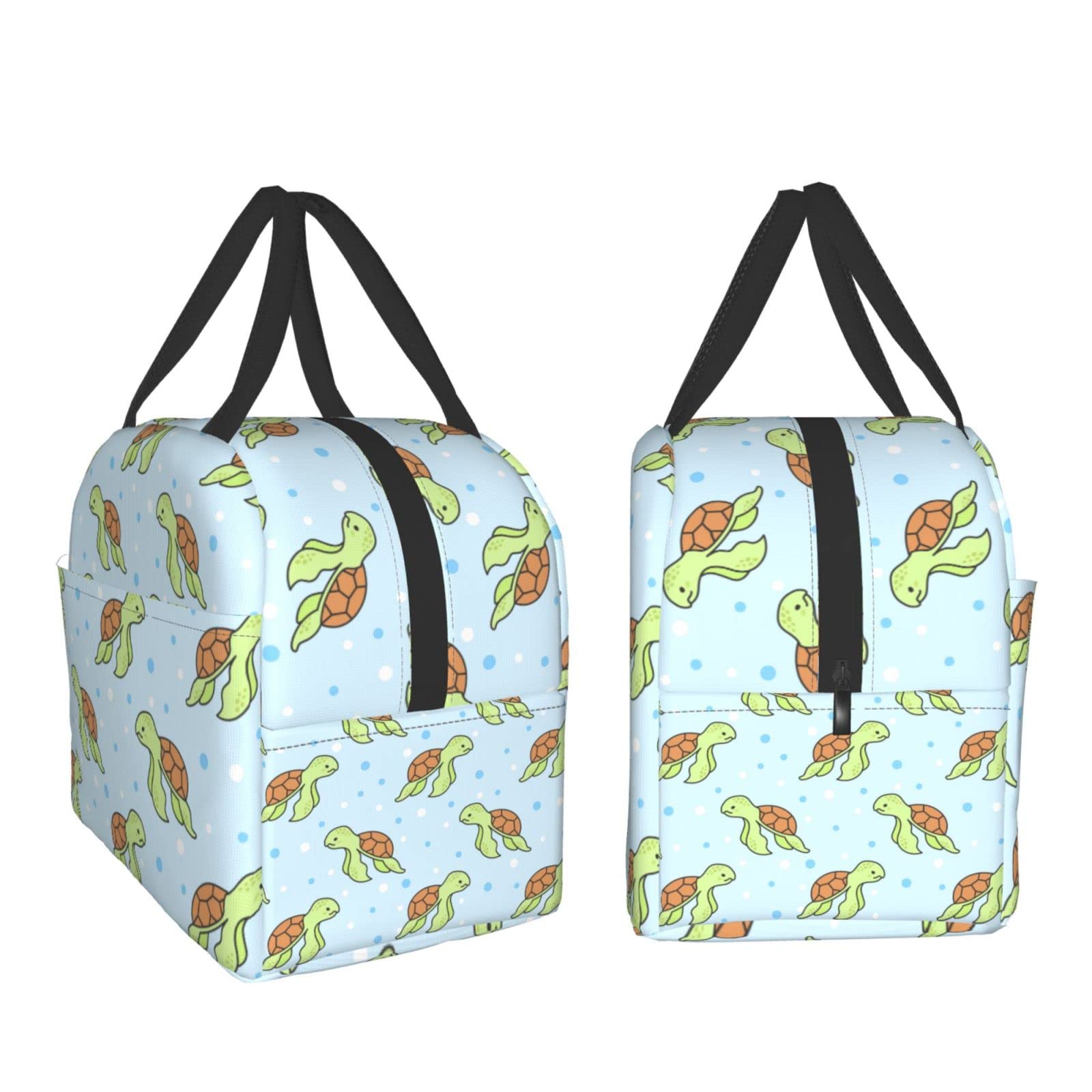 Ucsaxue Cute Turtle Lunch Bag Travel Box Work Bento Cooler Reusable Tote Picnic Boxes Insulated Container Shopping Bags For Adult Women Men Boys Girls