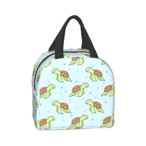 Ucsaxue Cute Turtle Lunch Bag Travel Box Work Bento Cooler Reusable Tote Picnic Boxes Insulated Container Shopping Bags For Adult Women Men Boys Girls