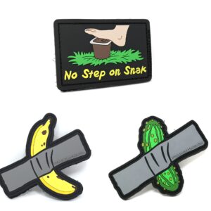 Tactical Lunch Bag PVC Patch Bundle - 3 Great Hook and Loop Patches for Lunch Bags