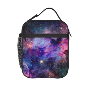prelerdiy galaxies lunch box - insulated lunch bags for women/men/girls/boys detachable handle lunchbox meal tote bag