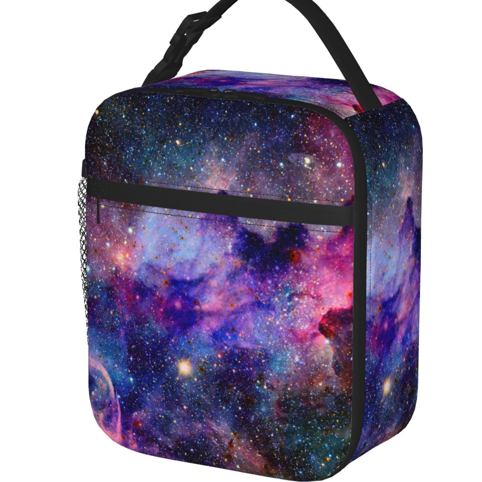 PrelerDIY Galaxies Lunch Box - Insulated Lunch Bags for Women/Men/Girls/Boys Detachable Handle Lunchbox Meal Tote Bag