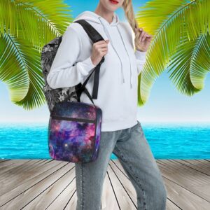 PrelerDIY Galaxies Lunch Box - Insulated Lunch Bags for Women/Men/Girls/Boys Detachable Handle Lunchbox Meal Tote Bag