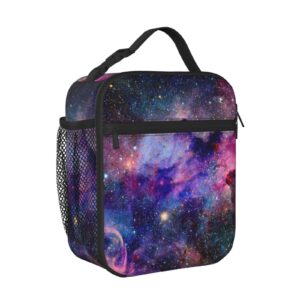 PrelerDIY Galaxies Lunch Box - Insulated Lunch Bags for Women/Men/Girls/Boys Detachable Handle Lunchbox Meal Tote Bag