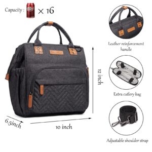 Scorlia Insulated Lunch Bag Thermal Backpack & Leakproof Lunch Tote for Women/Men Work, School, Office, Picnic