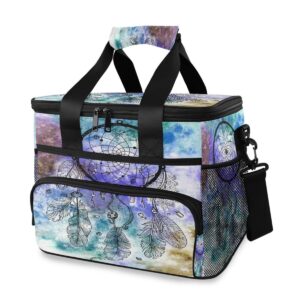 mnsruu cooler bag dreamcatcher on the watercolor cooler bag insulated lunch totes picnic bag leakproof beach cooler lunch box container