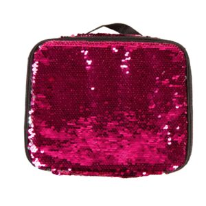 style.lab by fashion angels magic sequin lunch tote - pink/silver