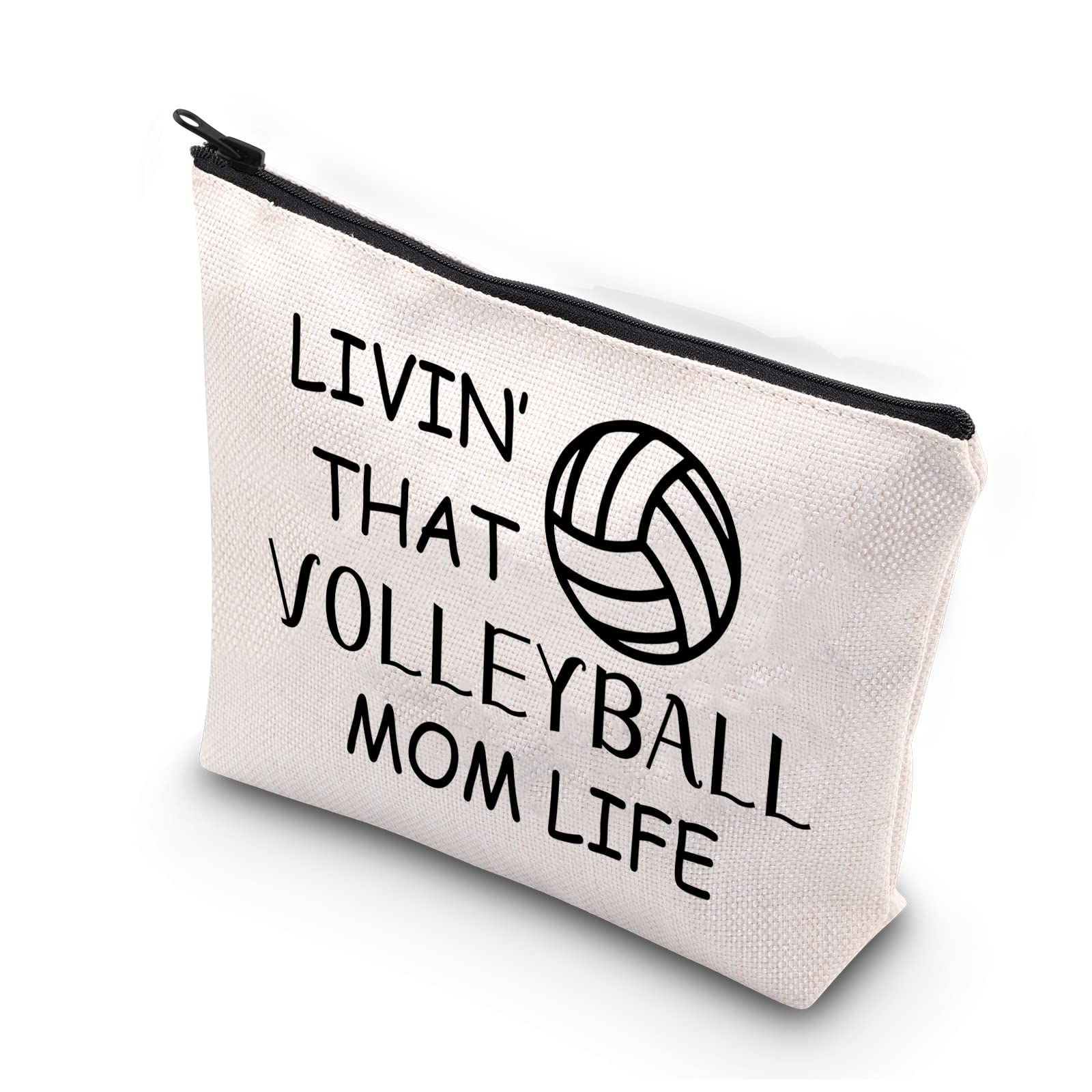 BDPWSS Volleyball Mom Gift Volleyball Player Gift Volleyball Sport Lover Gift Living That Volleyball Mom Life Volleyball Theme Zipper Pouch (Mom life volleyball)