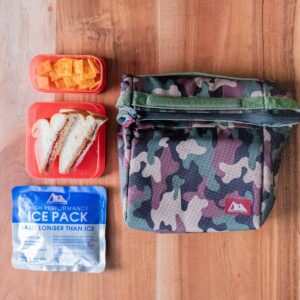 Arctic Zone Kids Classics Lunch Sack with 210g Ice Pack and 4 Piece Kids Sandwich Set - Blue