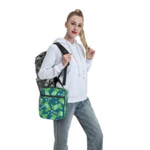 Oplp Crocodiles Lunch Bag Lunch Box Insulated Meal Bag Food Container for School Work Picnic Travel