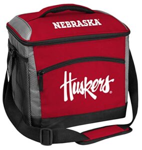 rawlings ncaa soft sided insulated cooler bag, 24-can capacity, nebraska cornhuskers, red (10223089111)