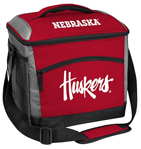 Rawlings NCAA Soft Sided Insulated Cooler Bag, 24-Can Capacity, Nebraska Cornhuskers, Red (10223089111)