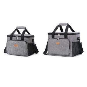 Lifewit Large Lunch Bag Soft Cooler Bag Cooling Tote for Adult Men Women, 15L/24L, Grey