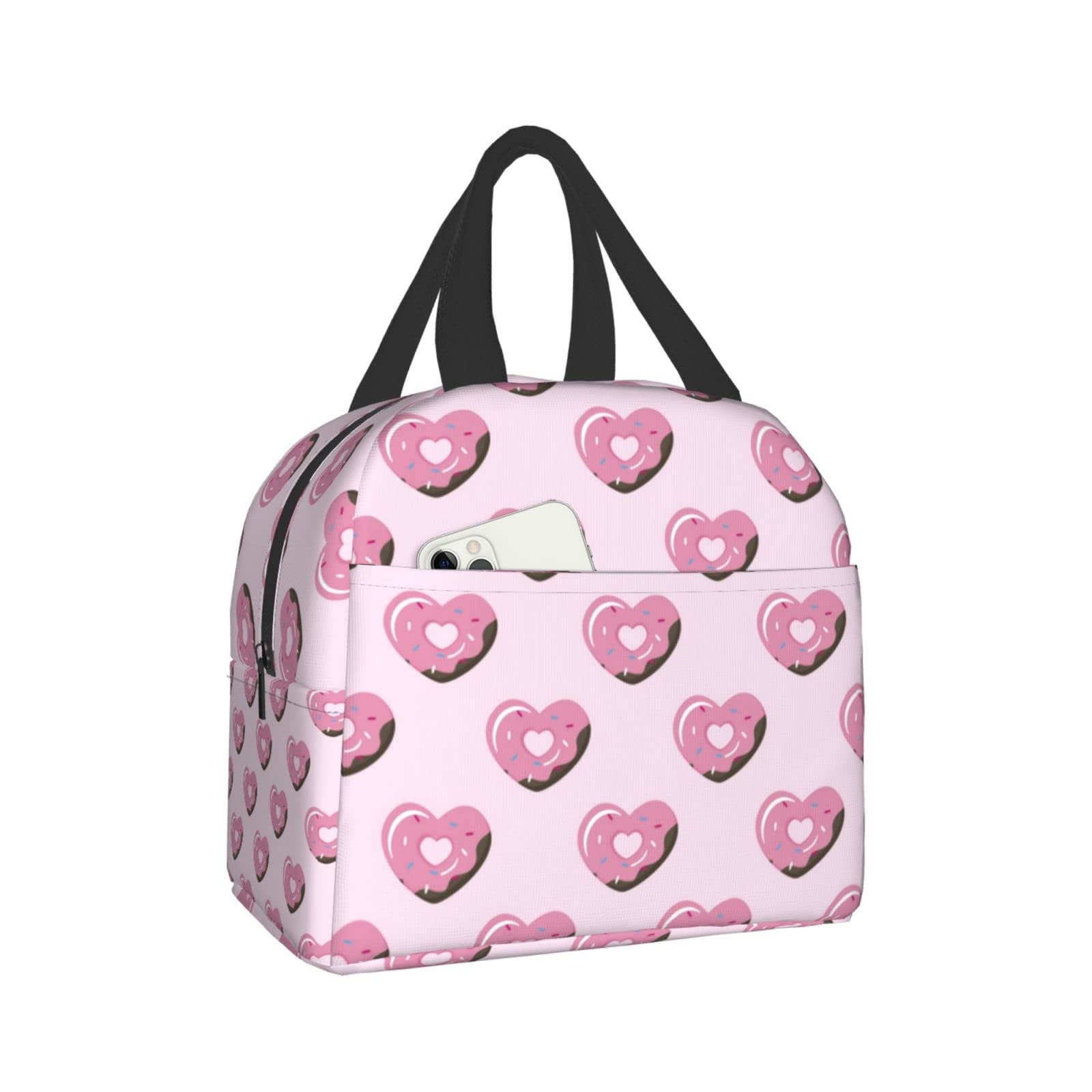 Cute Donut Lunch Box Insulated Lunch Boxes Waterproof Lunch Bag Eusable Repeat Lunch Tote