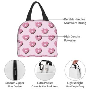 Cute Donut Lunch Box Insulated Lunch Boxes Waterproof Lunch Bag Eusable Repeat Lunch Tote