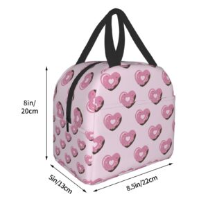 Cute Donut Lunch Box Insulated Lunch Boxes Waterproof Lunch Bag Eusable Repeat Lunch Tote