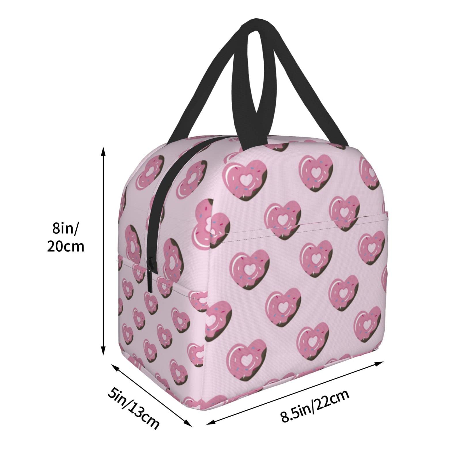 Cute Donut Lunch Box Insulated Lunch Boxes Waterproof Lunch Bag Eusable Repeat Lunch Tote