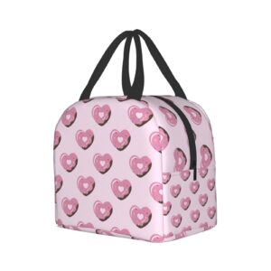 Cute Donut Lunch Box Insulated Lunch Boxes Waterproof Lunch Bag Eusable Repeat Lunch Tote