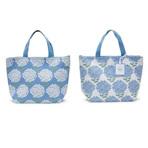 Two's Company Hydrangea Thermal Lunch Tote Bag Assorted 2 Colorways