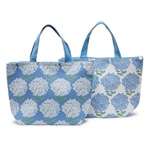 two's company hydrangea thermal lunch tote bag assorted 2 colorways