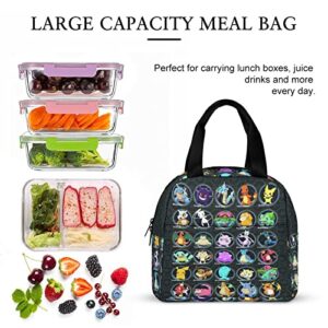 YIOHONMN Anime Lunch Bag, Reusable Cute Lunch Box Insulated Kids Cooler Tote Bag Multi-functional School Lunch Container for Teen Boys Girls